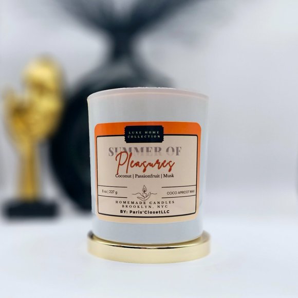 Luxe strong scented candle with Wooden wicks and Coco Apricot creme wax - Picture 3 of 10